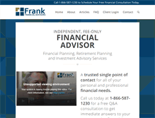 Tablet Screenshot of frankfinancialadvisors.com
